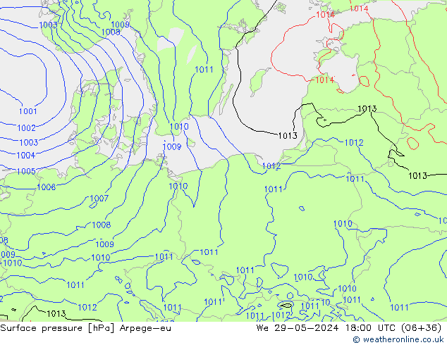 ciśnienie Arpege-eu śro. 29.05.2024 18 UTC