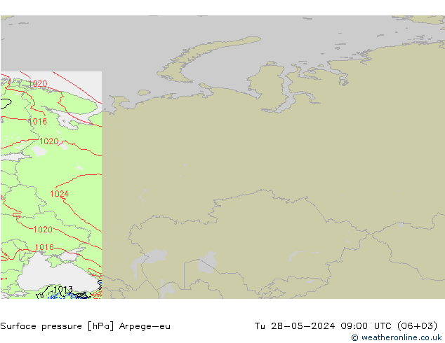 Luchtdruk (Grond) Arpege-eu di 28.05.2024 09 UTC