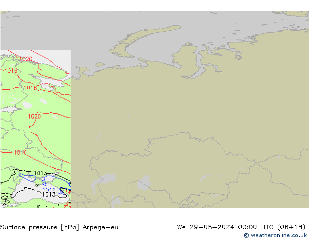 Luchtdruk (Grond) Arpege-eu wo 29.05.2024 00 UTC