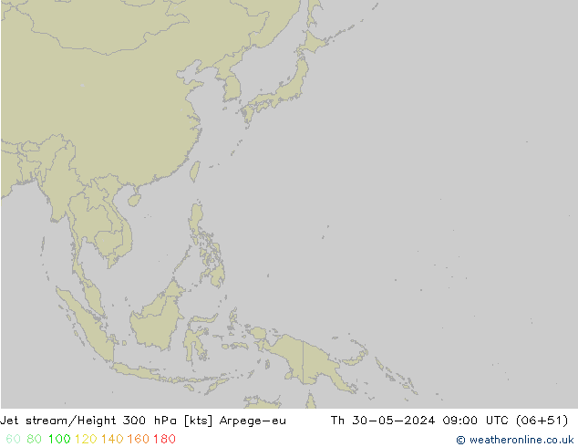 Jet stream Arpege-eu Qui 30.05.2024 09 UTC