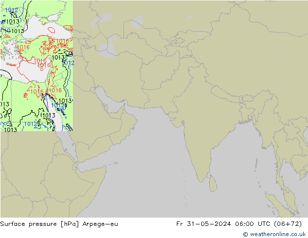 Yer basıncı Arpege-eu Cu 31.05.2024 06 UTC