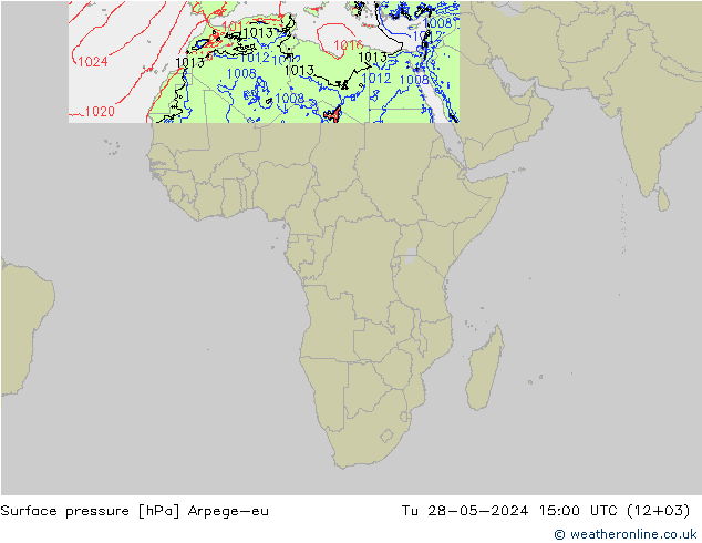 Yer basıncı Arpege-eu Sa 28.05.2024 15 UTC