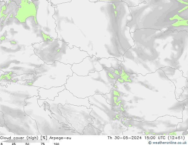 Bewolking (Hoog) Arpege-eu do 30.05.2024 15 UTC