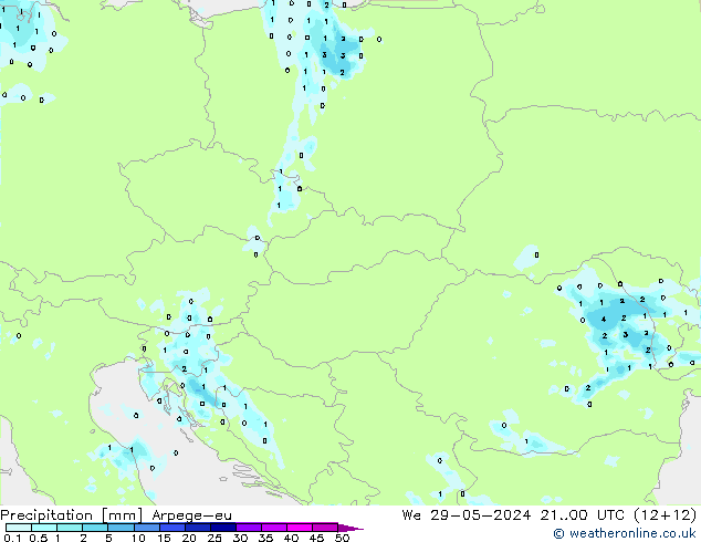 Precipitation Arpege-eu We 29.05.2024 00 UTC