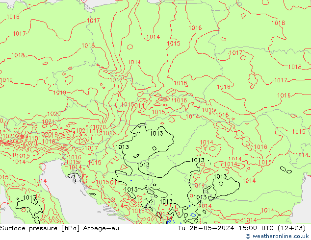 Yer basıncı Arpege-eu Sa 28.05.2024 15 UTC