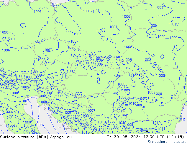 pression de l'air Arpege-eu jeu 30.05.2024 12 UTC