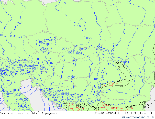 Yer basıncı Arpege-eu Cu 31.05.2024 06 UTC