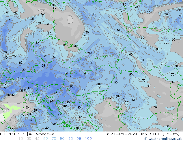 RV 700 hPa Arpege-eu vr 31.05.2024 06 UTC