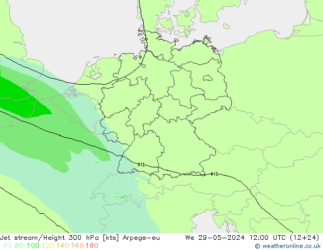 Corrente a getto Arpege-eu mer 29.05.2024 12 UTC