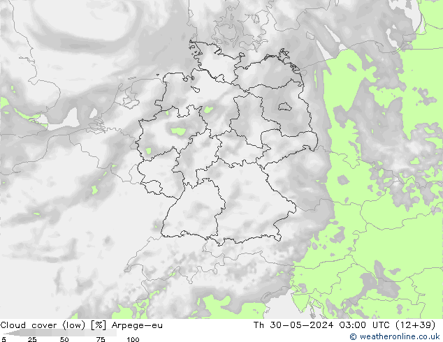 Bulutlar (düşük) Arpege-eu Per 30.05.2024 03 UTC