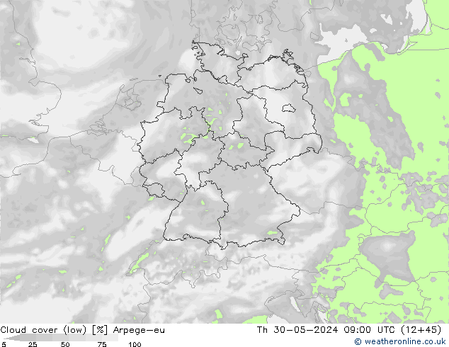 Bulutlar (düşük) Arpege-eu Per 30.05.2024 09 UTC