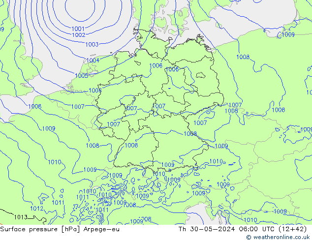 ciśnienie Arpege-eu czw. 30.05.2024 06 UTC