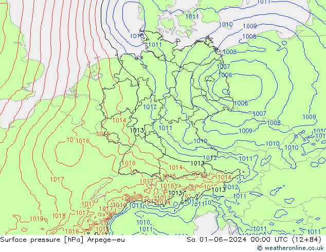 pressão do solo Arpege-eu Sáb 01.06.2024 00 UTC