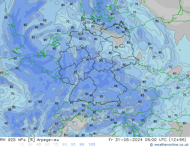 925 hPa Nispi Nem Arpege-eu Cu 31.05.2024 06 UTC