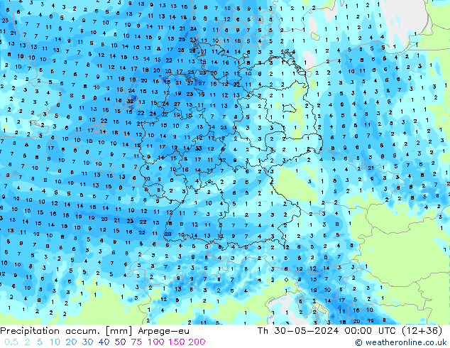 Nied. akkumuliert Arpege-eu Do 30.05.2024 00 UTC
