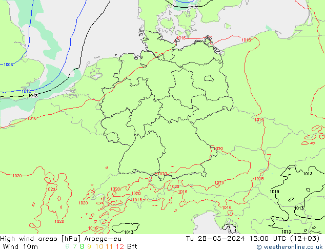 High wind areas Arpege-eu Ter 28.05.2024 15 UTC