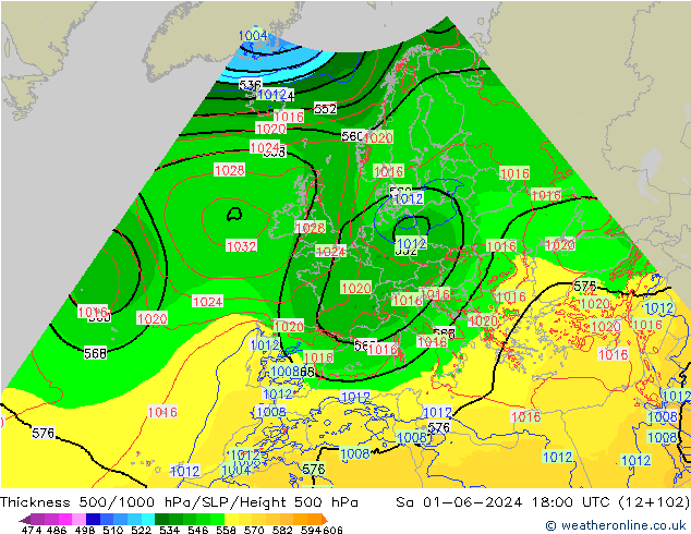 Thck 500-1000hPa Arpege-eu sab 01.06.2024 18 UTC