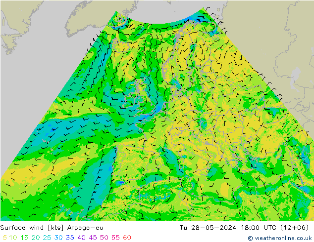 Bodenwind Arpege-eu Di 28.05.2024 18 UTC
