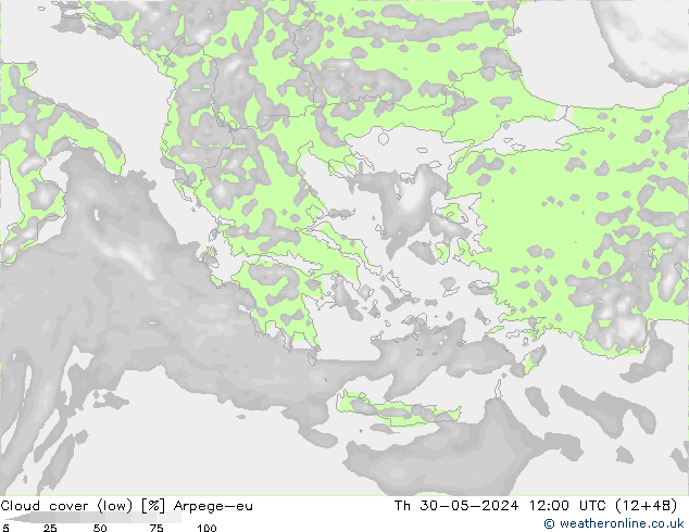 Bulutlar (düşük) Arpege-eu Per 30.05.2024 12 UTC