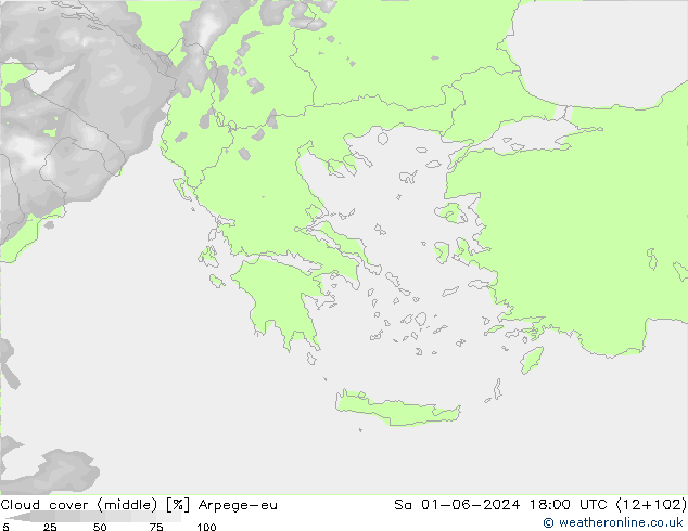 Bewolking (Middelb.) Arpege-eu za 01.06.2024 18 UTC