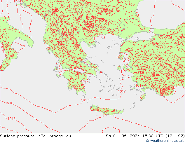 ciśnienie Arpege-eu so. 01.06.2024 18 UTC