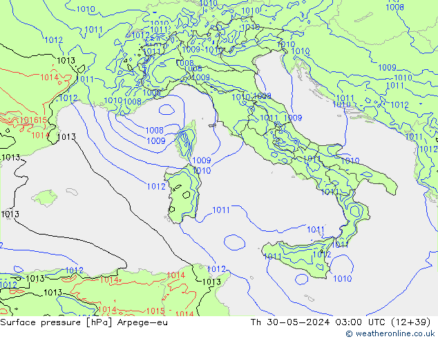 Bodendruck Arpege-eu Do 30.05.2024 03 UTC