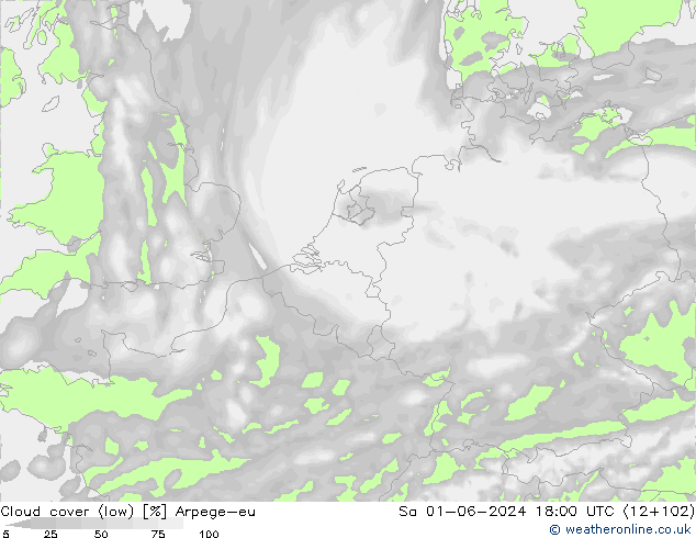 Nuages (bas) Arpege-eu sam 01.06.2024 18 UTC