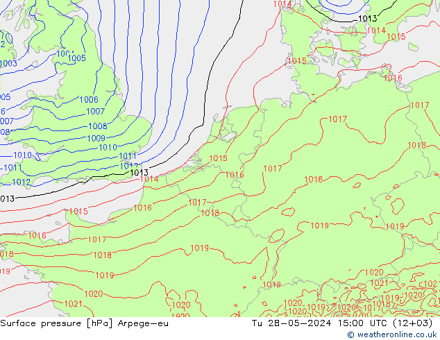 Bodendruck Arpege-eu Di 28.05.2024 15 UTC