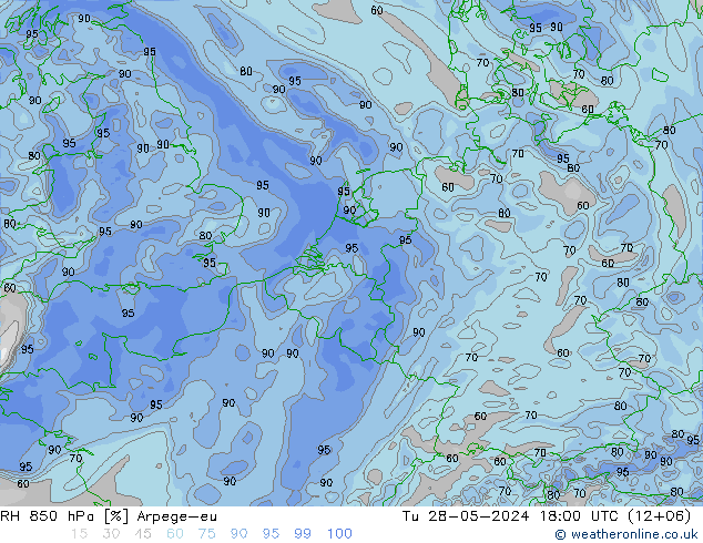 RV 850 hPa Arpege-eu di 28.05.2024 18 UTC