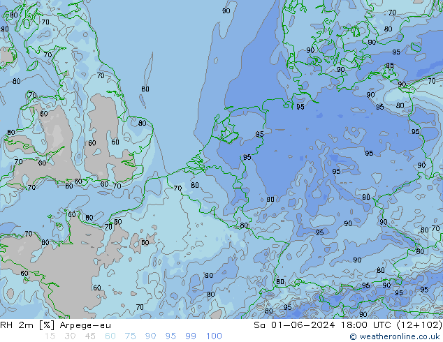 RH 2m Arpege-eu so. 01.06.2024 18 UTC