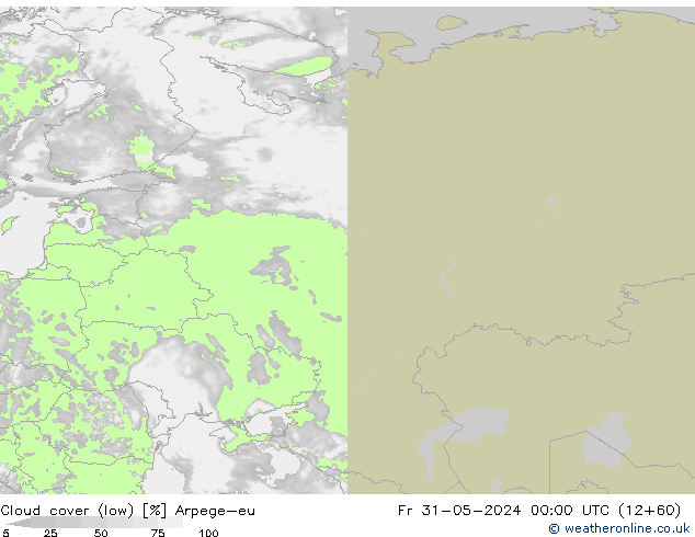 Bulutlar (düşük) Arpege-eu Cu 31.05.2024 00 UTC