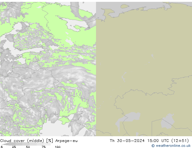облака (средний) Arpege-eu чт 30.05.2024 15 UTC