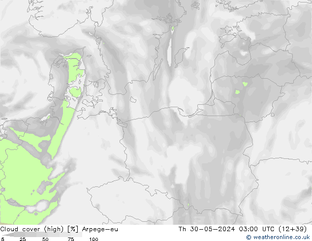 Bewolking (Hoog) Arpege-eu do 30.05.2024 03 UTC