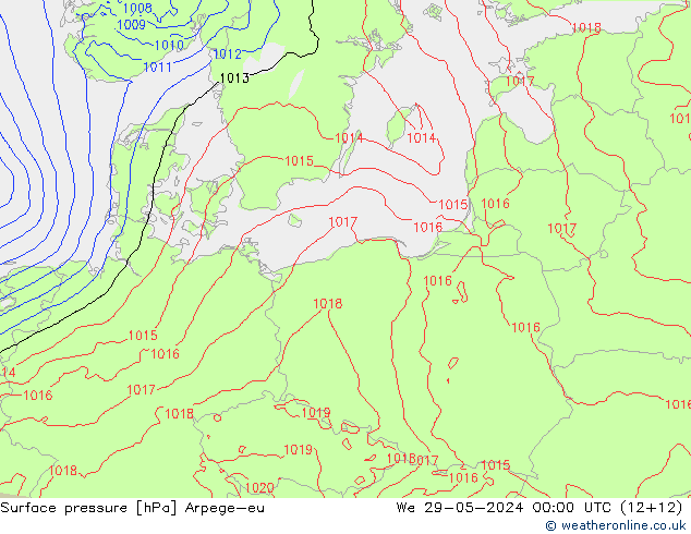 Yer basıncı Arpege-eu Çar 29.05.2024 00 UTC