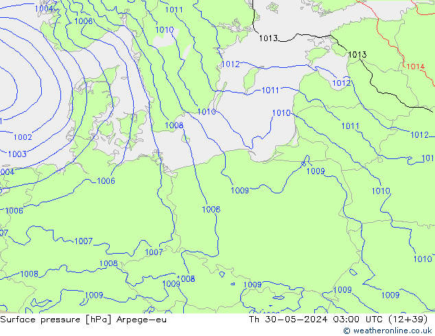 Yer basıncı Arpege-eu Per 30.05.2024 03 UTC