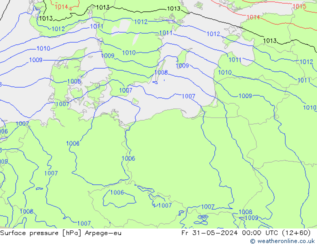 pression de l'air Arpege-eu ven 31.05.2024 00 UTC