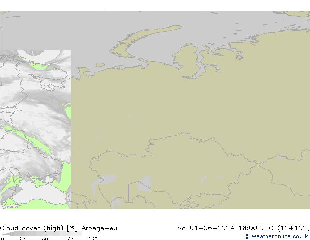nuvens (high) Arpege-eu Sáb 01.06.2024 18 UTC