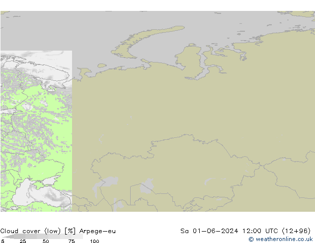Bulutlar (düşük) Arpege-eu Cts 01.06.2024 12 UTC