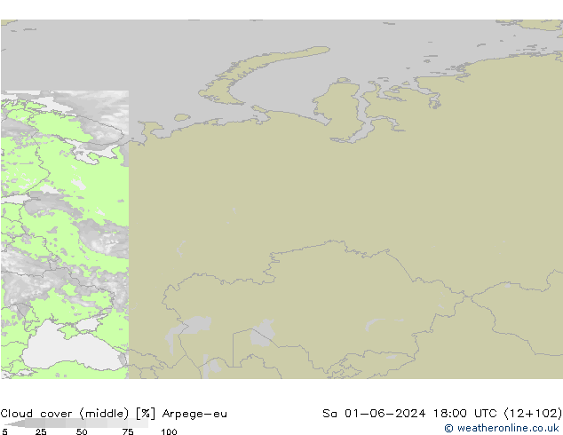 Nubi medie Arpege-eu sab 01.06.2024 18 UTC