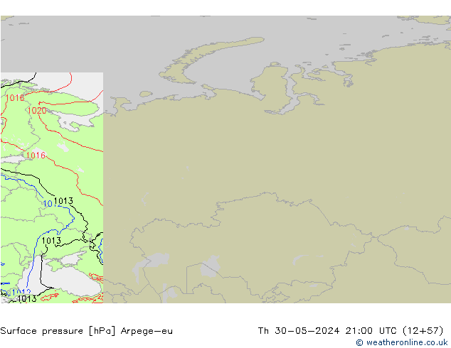 Luchtdruk (Grond) Arpege-eu do 30.05.2024 21 UTC