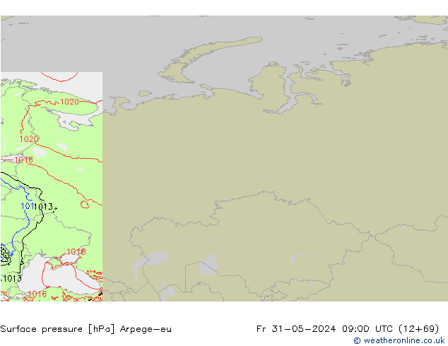 Bodendruck Arpege-eu Fr 31.05.2024 09 UTC