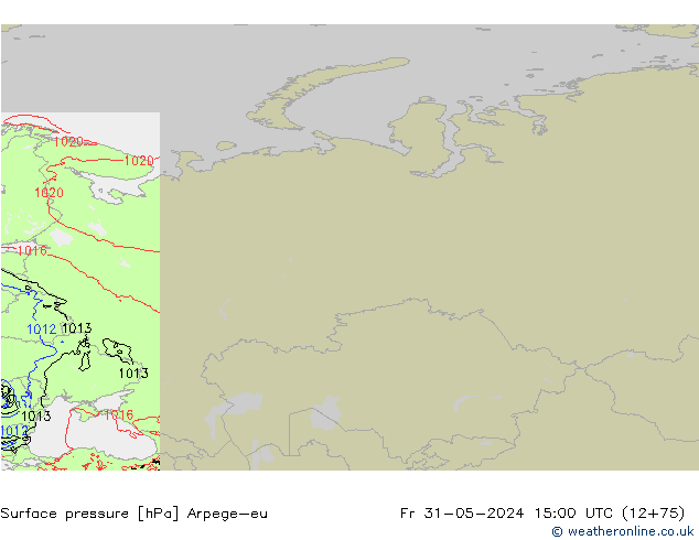 Surface pressure Arpege-eu Fr 31.05.2024 15 UTC