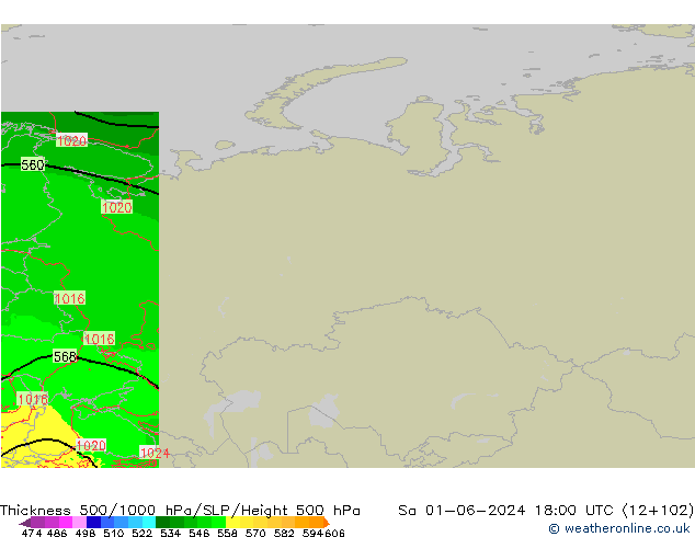 Thck 500-1000hPa Arpege-eu So 01.06.2024 18 UTC