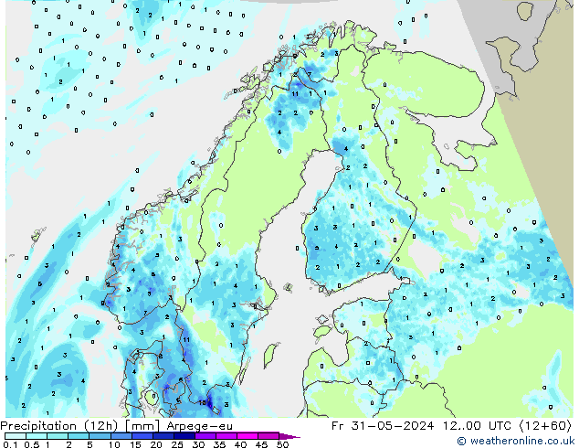 Nied. akkumuliert (12Std) Arpege-eu Fr 31.05.2024 00 UTC