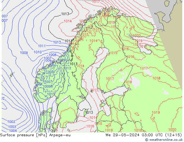 ciśnienie Arpege-eu śro. 29.05.2024 03 UTC