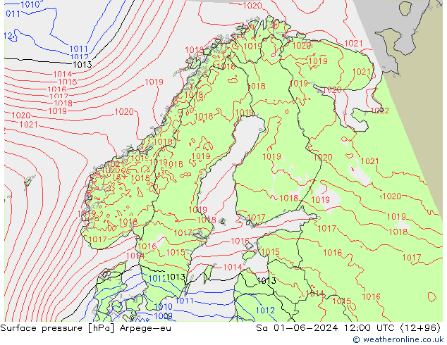 Luchtdruk (Grond) Arpege-eu za 01.06.2024 12 UTC