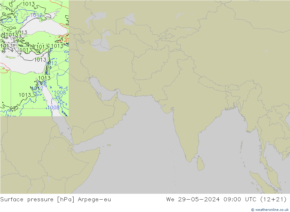 Yer basıncı Arpege-eu Çar 29.05.2024 09 UTC