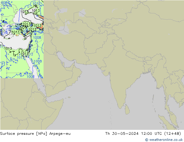 Surface pressure Arpege-eu Th 30.05.2024 12 UTC