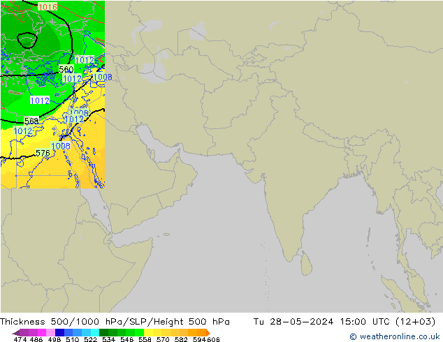 Thck 500-1000hPa Arpege-eu 星期二 28.05.2024 15 UTC