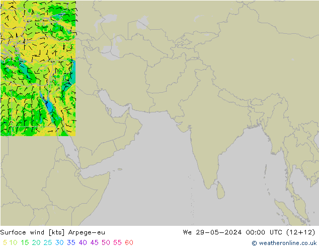 Wind 10 m Arpege-eu wo 29.05.2024 00 UTC